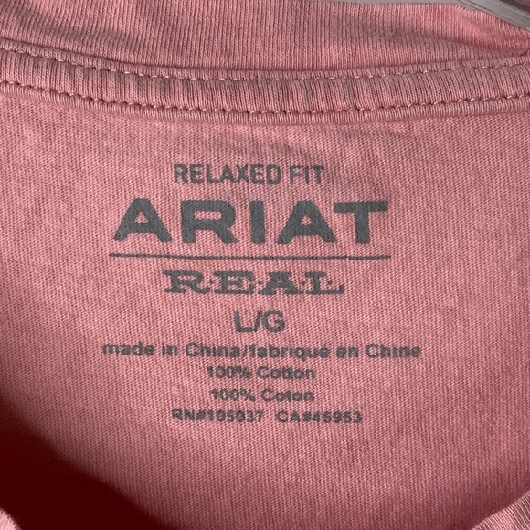 Ariat Pink Graphic Tee Top Western Southwestern Cowgirl Boho - Picture 5 of 5